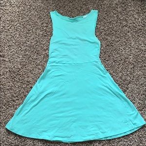Mint open back flowy dress